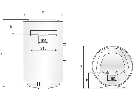 Габаритные размеры электрических водонагревателей Ariston Superlux NTS