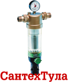 СантехТула - Фотография товара: Honeywell F76S самоочищающиеся промывные фильтры с манометром для холодной воды на сайте SantehTula.ru