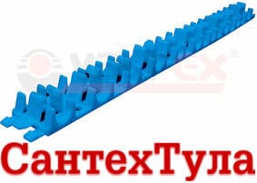 СантехТула - Фотография товара: VALFEX монтажная планка для труб тёплого пола 16/20 0,5 м 1010401620 на сайте SantehTula.ru